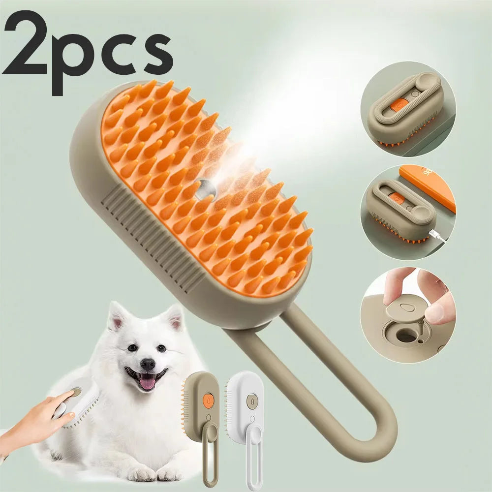 SteamPro Deluxe Pet Grooming Brush